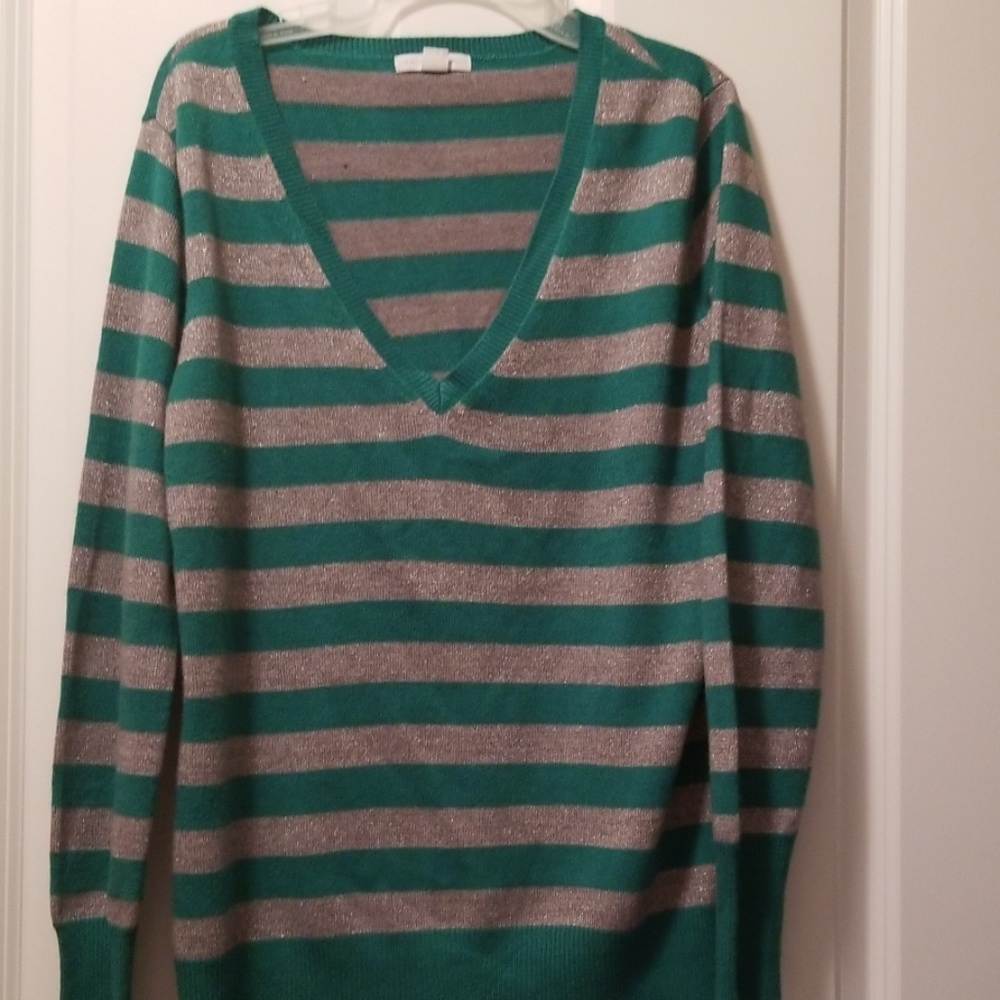 Green and grey new York and company sweater